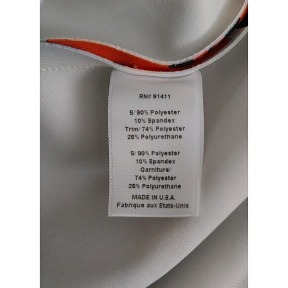 Clover Canyon Orange Scuba Tank Dress Multi Color Floral Design Size S - Picture 10 of 10